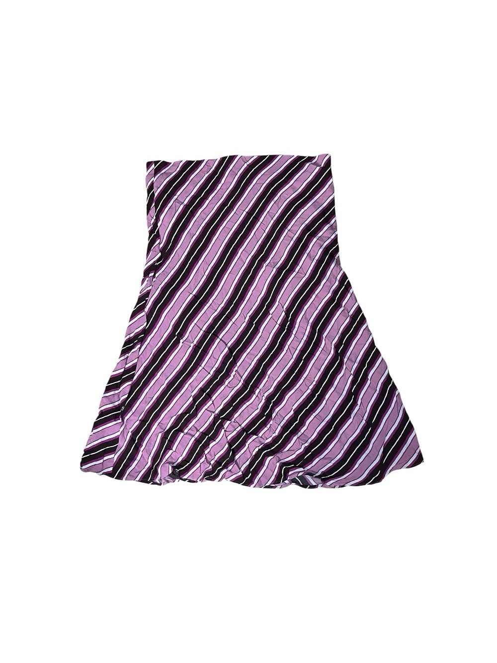 Pink & Brown striped midi skirt